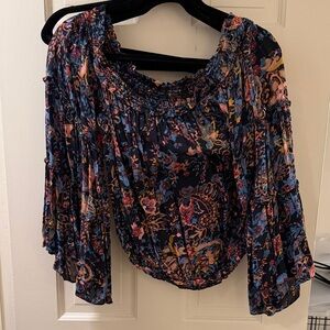 Free People Multicolor Floral Blouse